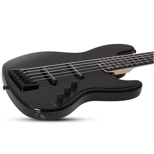 Bajo Eléctrico Schecter de 5 cuerdas J-5, Negro Brillante