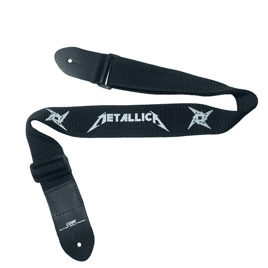 Correa Para Guitarra Con Punteras De Cuero Guitar Solutions GS01-METALLICA