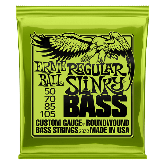 Cuerdas Para Bajo Eléctrico Ernie Ball Regular Slinky, 50-105