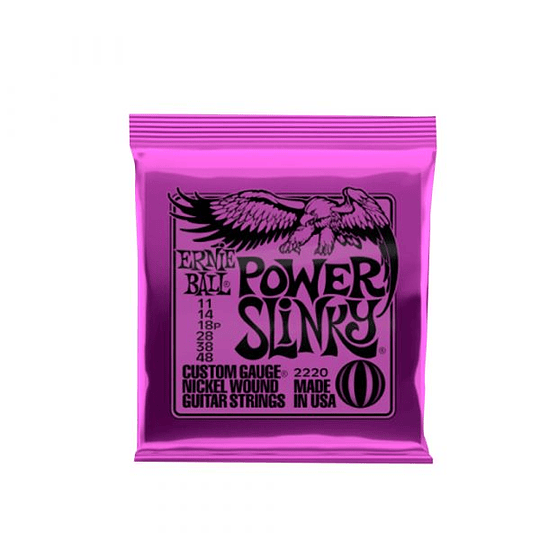 Cuerdas Para Guitarra Eléctrica Ernie Ball Power Slinky P02220, 11-48