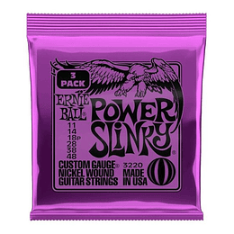 Pack De 3 Cuerdas De Guitarra Eléctrica Ernie Ball Power Slinky 11-48