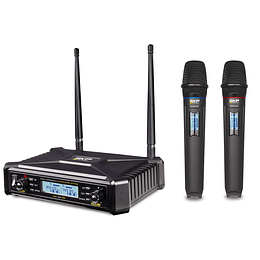 Micrófono Inalámbrico De Mano Doble SKP PRO UHF-600 PRO