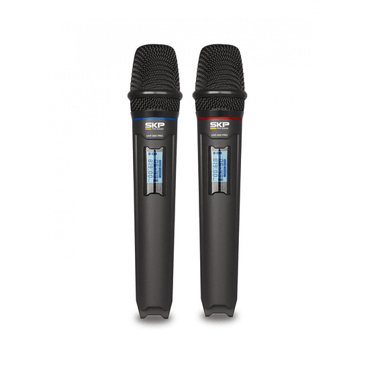 Micrófono Inalámbrico De Mano Doble SKP PRO UHF-600 PRO