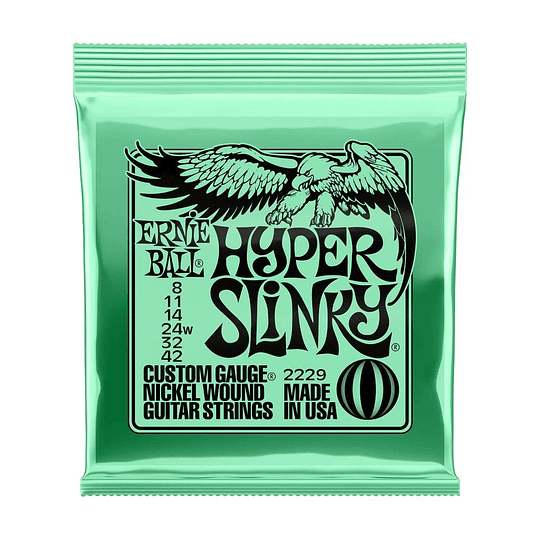 Cuerdas para guitarra eléctrica Ernie Ball 8-42 Hyper Slinky P02229