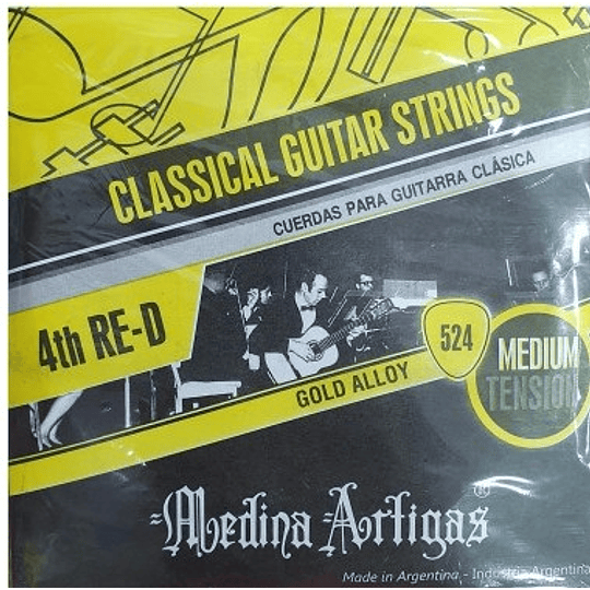 MEDINA ARTIGAS 4° CUERDA SUELTA DORADA GUITARRA CLÁSICA 524R