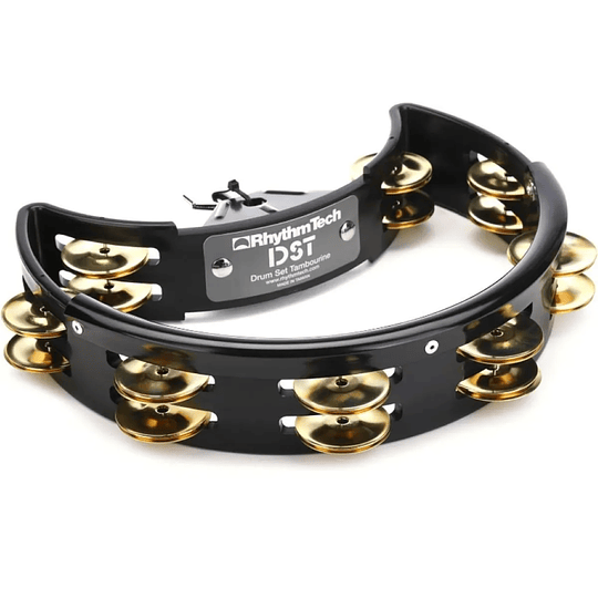 PANDERO PARA BATERIA RHYTHM TECH DST11-U NEGRO / LATÓN