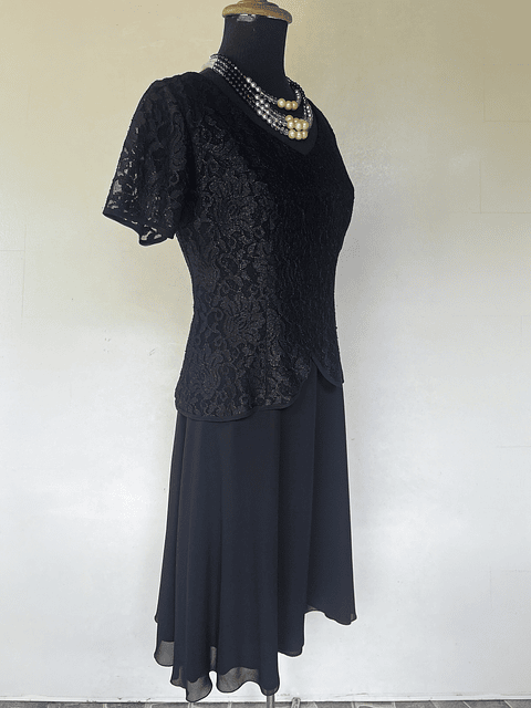 Vestido Largo Negro - Talla 48