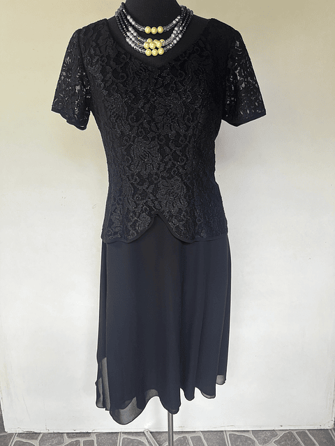 Vestido Largo Negro - Talla 48