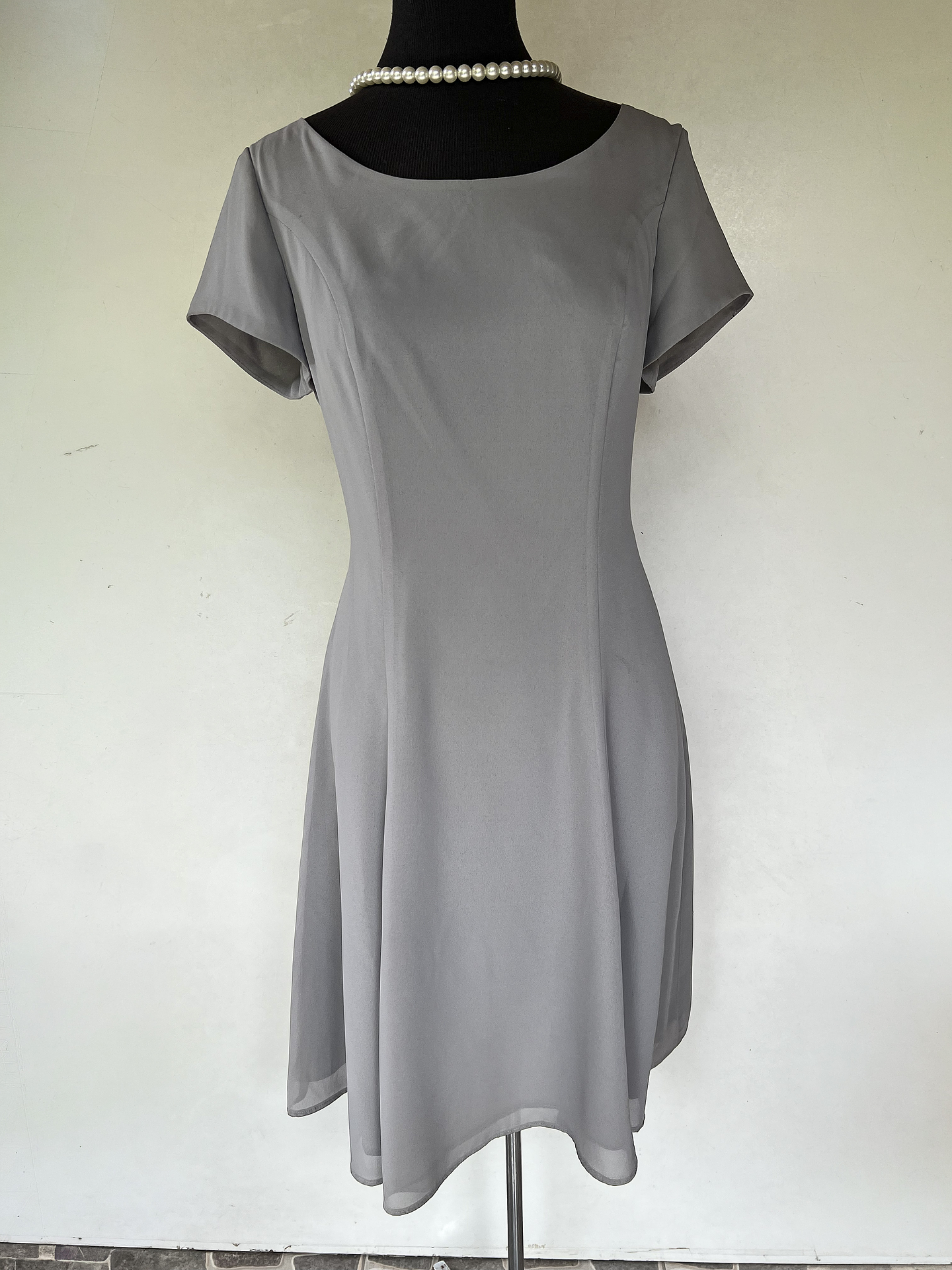 VESTIDO LARGO DE FIESTA GRIS - TALLA 44 1
