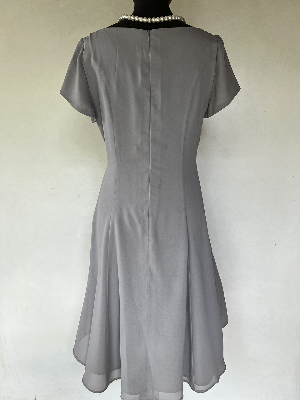 VESTIDO LARGO DE FIESTA GRIS - TALLA 44 3