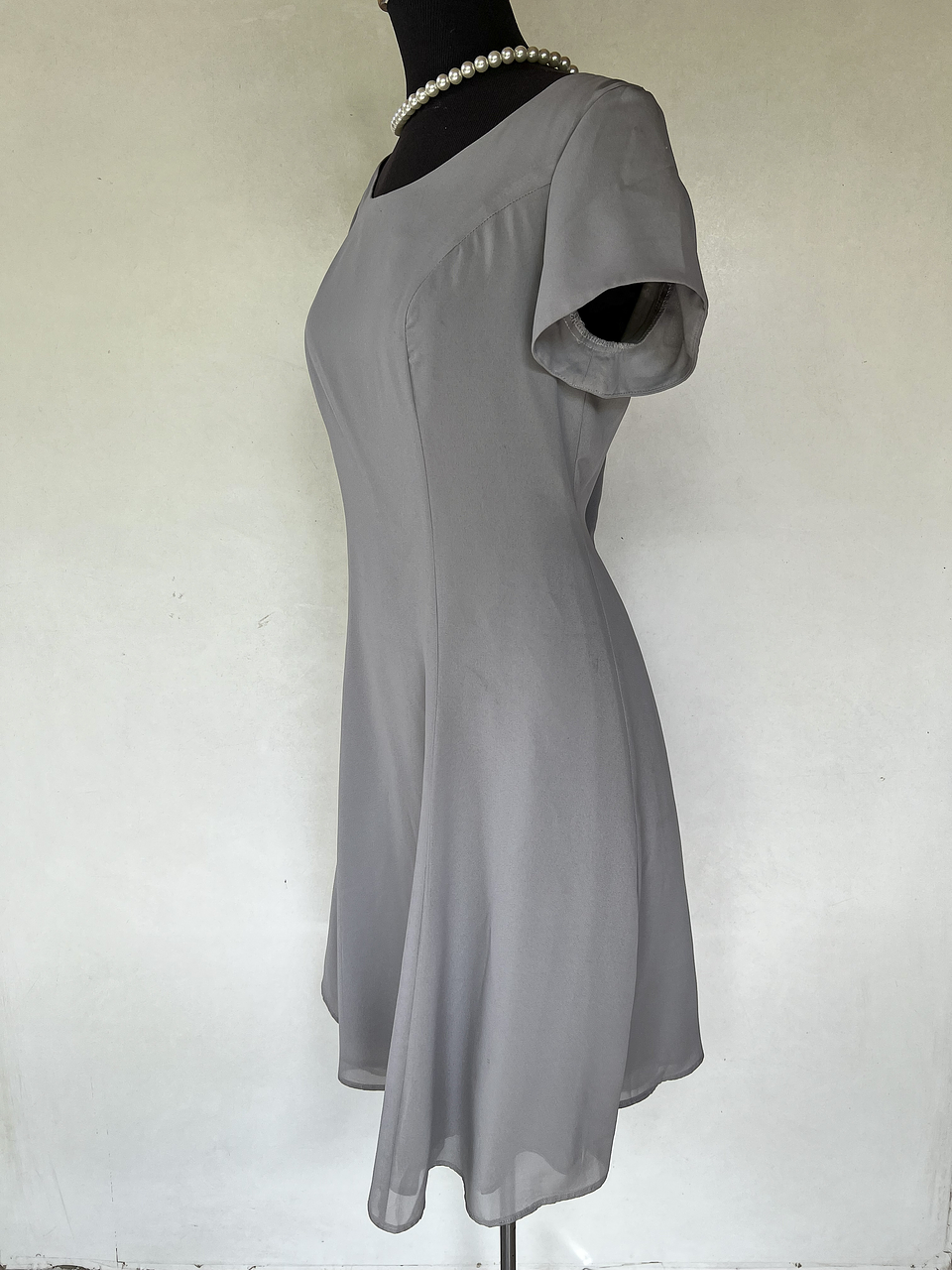 VESTIDO LARGO DE FIESTA GRIS - TALLA 44 4