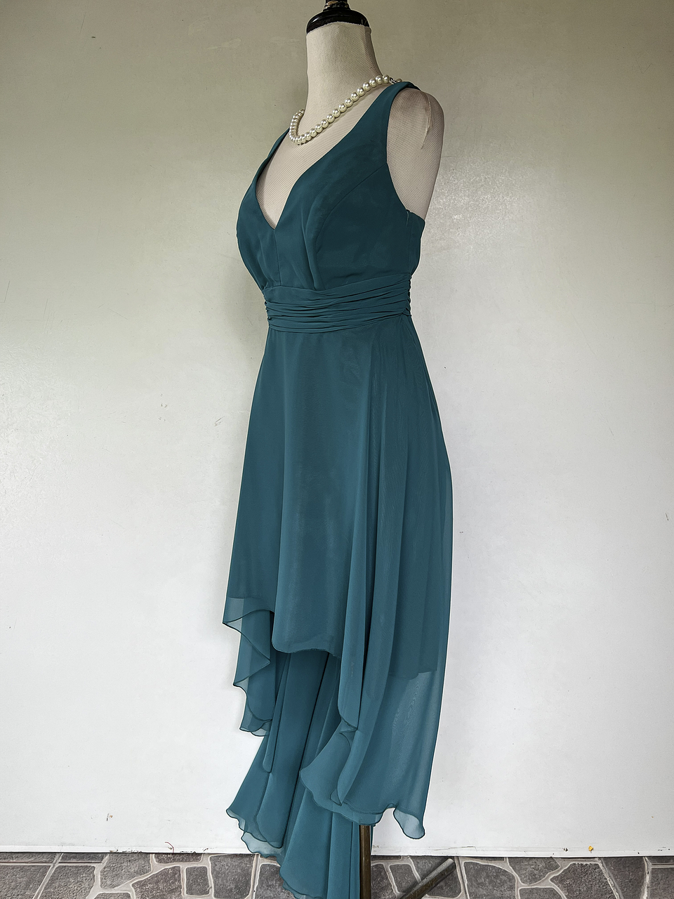 VESTIDO LARGO PETROLEO - TALLA 42 3