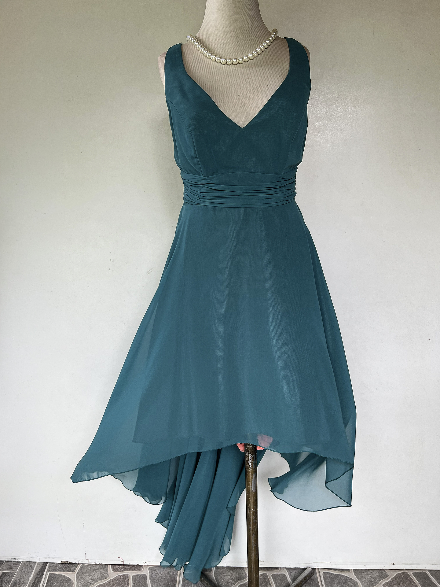 VESTIDO LARGO PETROLEO - TALLA 42 1