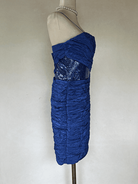 VESTIDO CORTO AZUL - TALLA 40