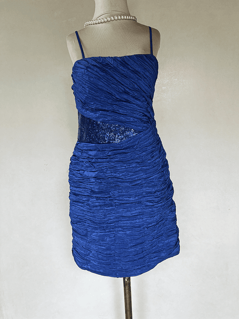 VESTIDO CORTO AZUL - TALLA 40