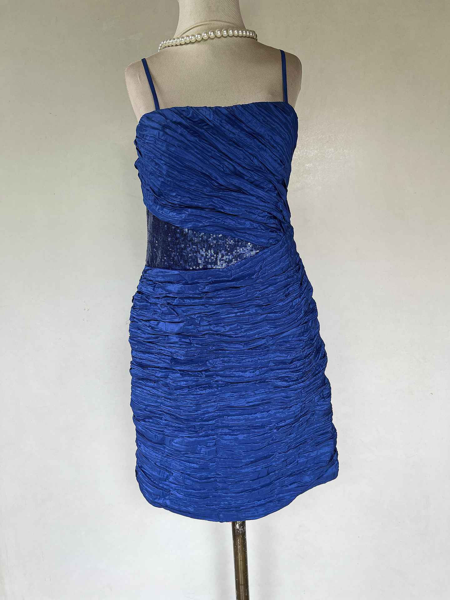 VESTIDO CORTO AZUL - TALLA 40 1