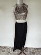 TOP LENTEJUELAS TALLA 40 - VESTIDO LARGO NEGRO  TALLA 48 - Miniatura 1