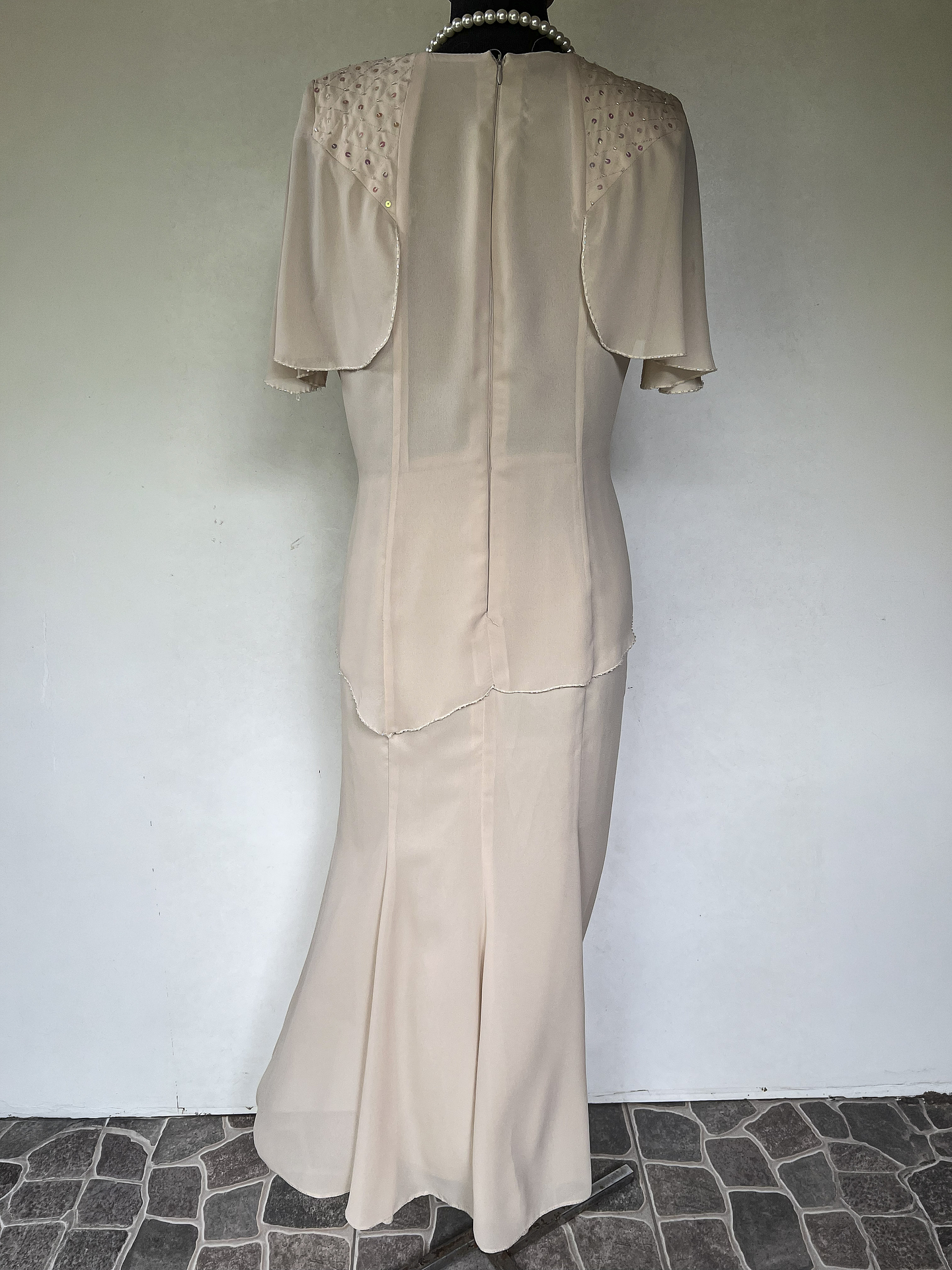 VESTIDO LARGO BLANCO - TALLA 48 4