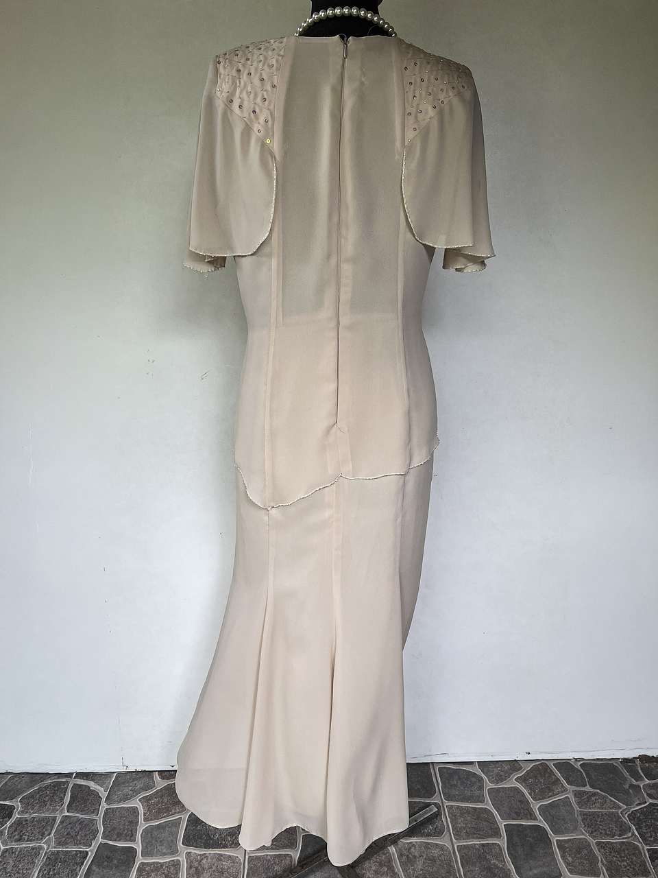 VESTIDO LARGO BLANCO - TALLA 48 4