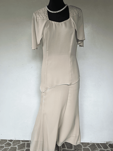 VESTIDO LARGO BLANCO - TALLA 48