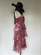 VESTIDO LARGO MANCHAS ROSA - TALLA 40 - Miniatura 2
