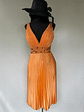 VESTIDO LARGO NARANJA - TALLA 44 - Miniatura 1