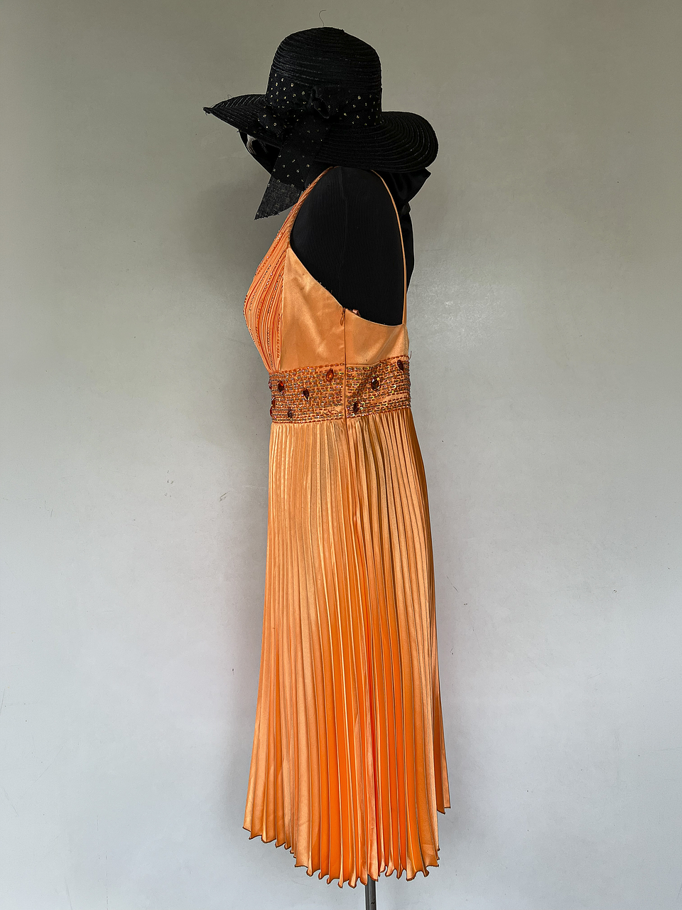 VESTIDO LARGO NARANJA - TALLA 44 2
