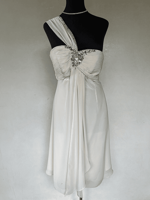 VESTIDO LARGO BLANCO - TALLA 44