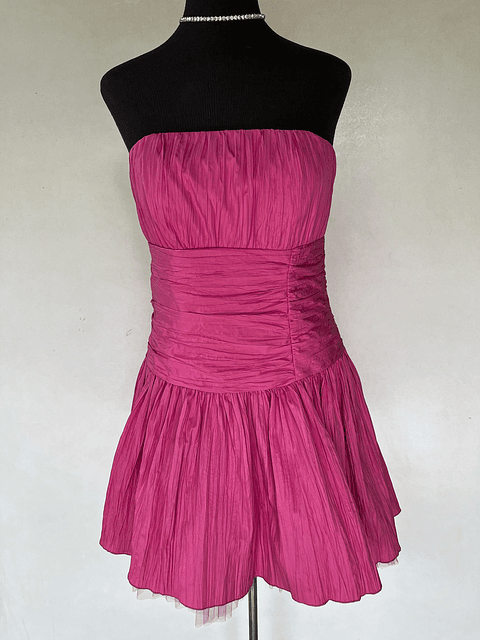 VESTIDO CORTO ROSA - TALLA 40, 42 ,44