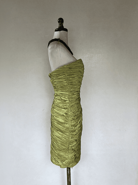 VESTIDO CORTO VERDE PISTACHO - TALLA 40