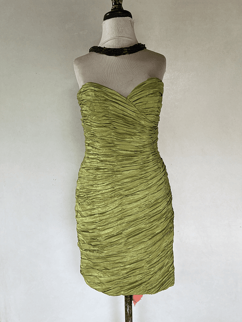 VESTIDO CORTO VERDE PISTACHO - TALLA 40