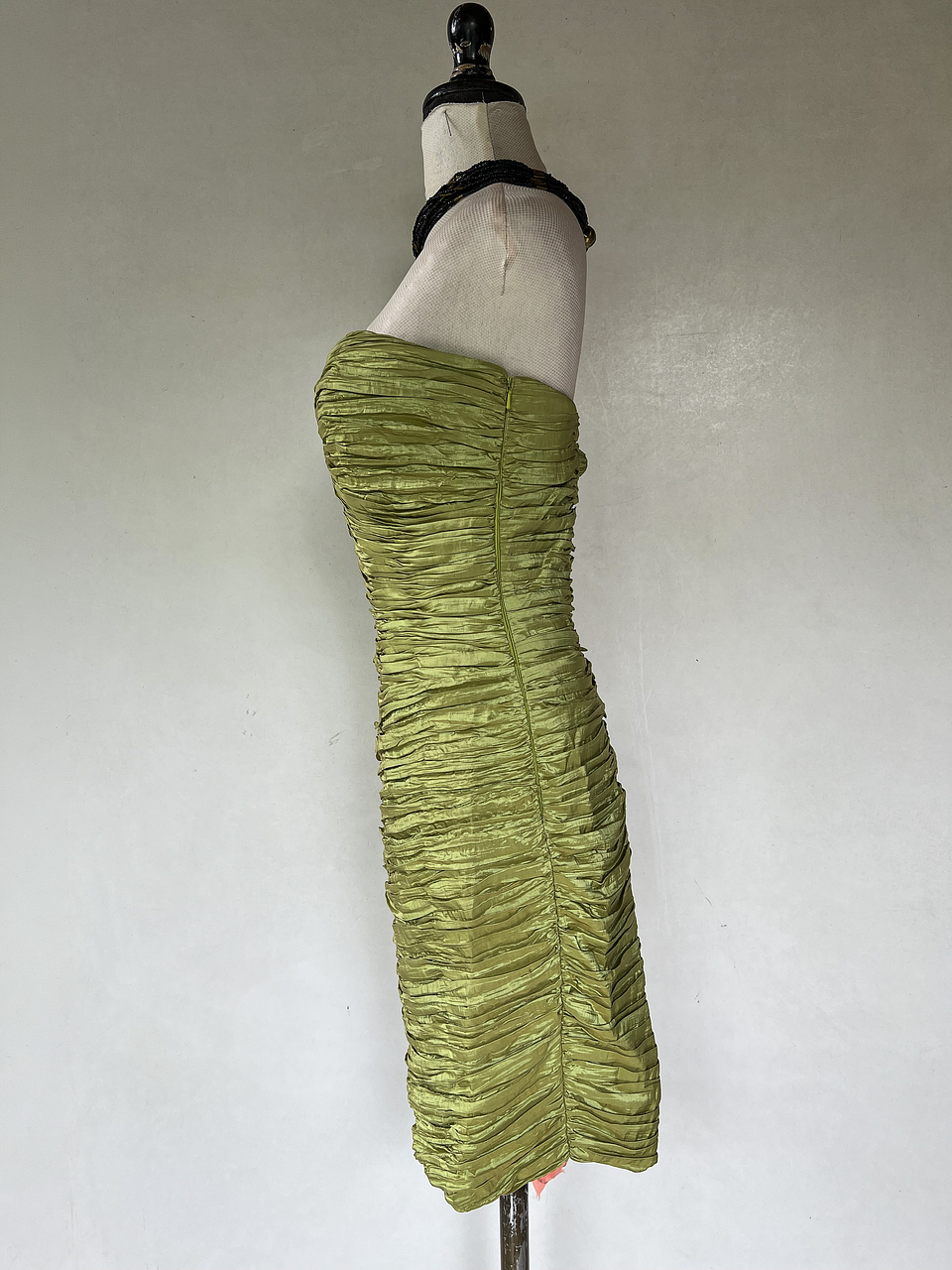 VESTIDO CORTO VERDE PISTACHO - TALLA 40 3
