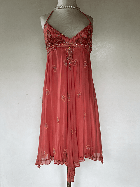 VESTIDO LARGO ROJO - TALLA 40