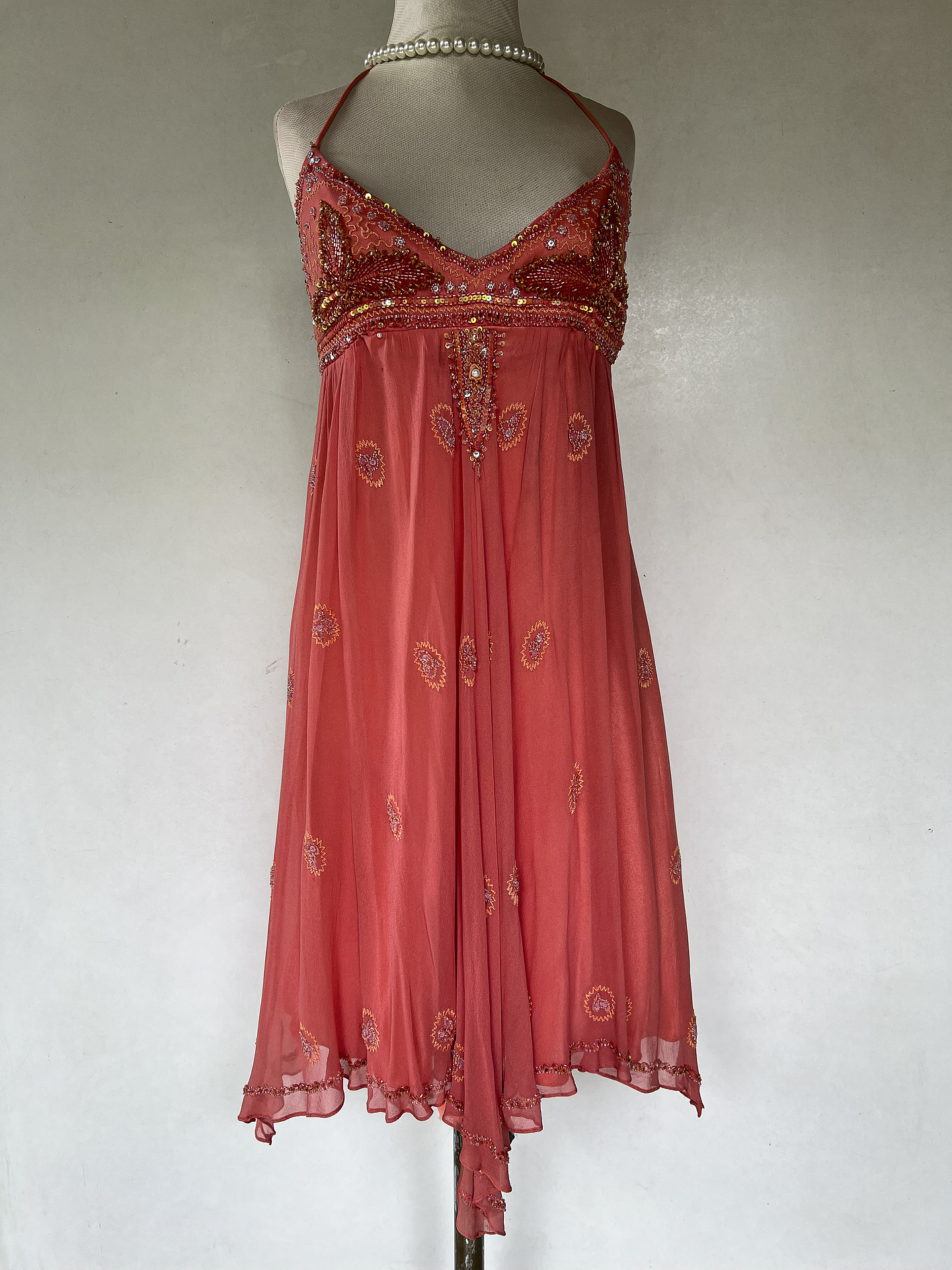 VESTIDO LARGO ROJO - TALLA 40 1
