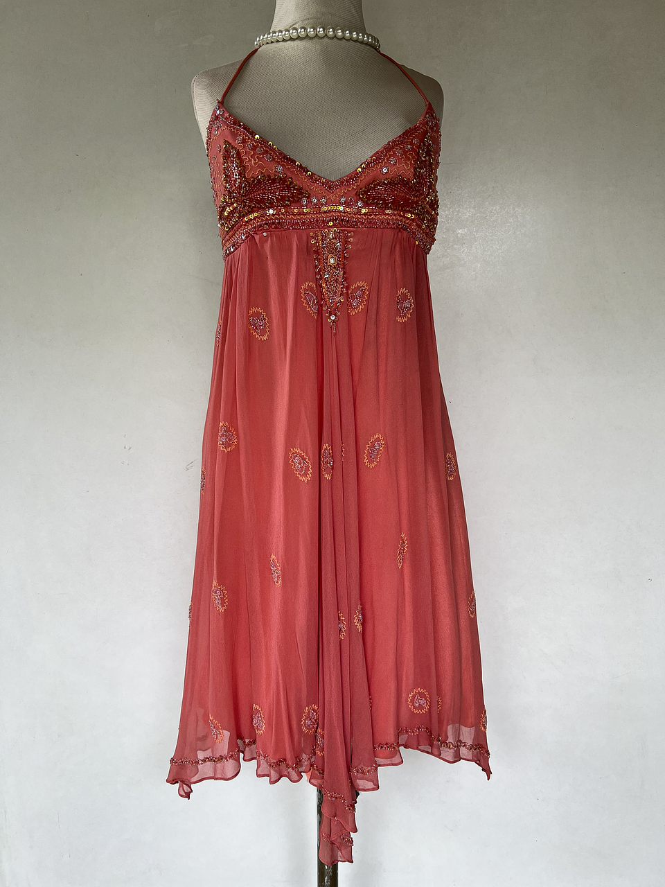 VESTIDO LARGO ROJO - TALLA 40 1