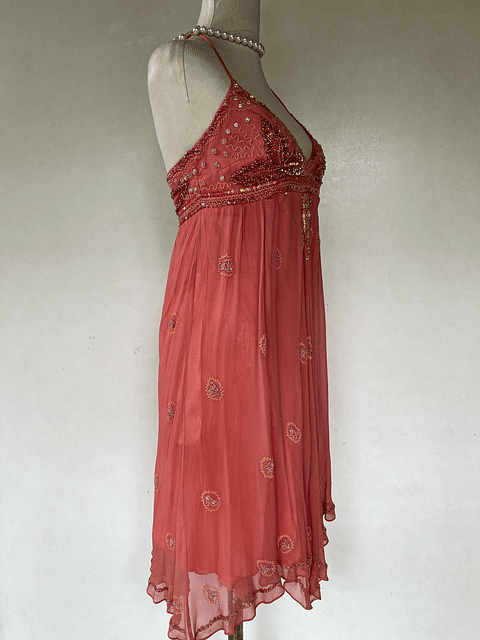 VESTIDO LARGO ROJO - TALLA 40