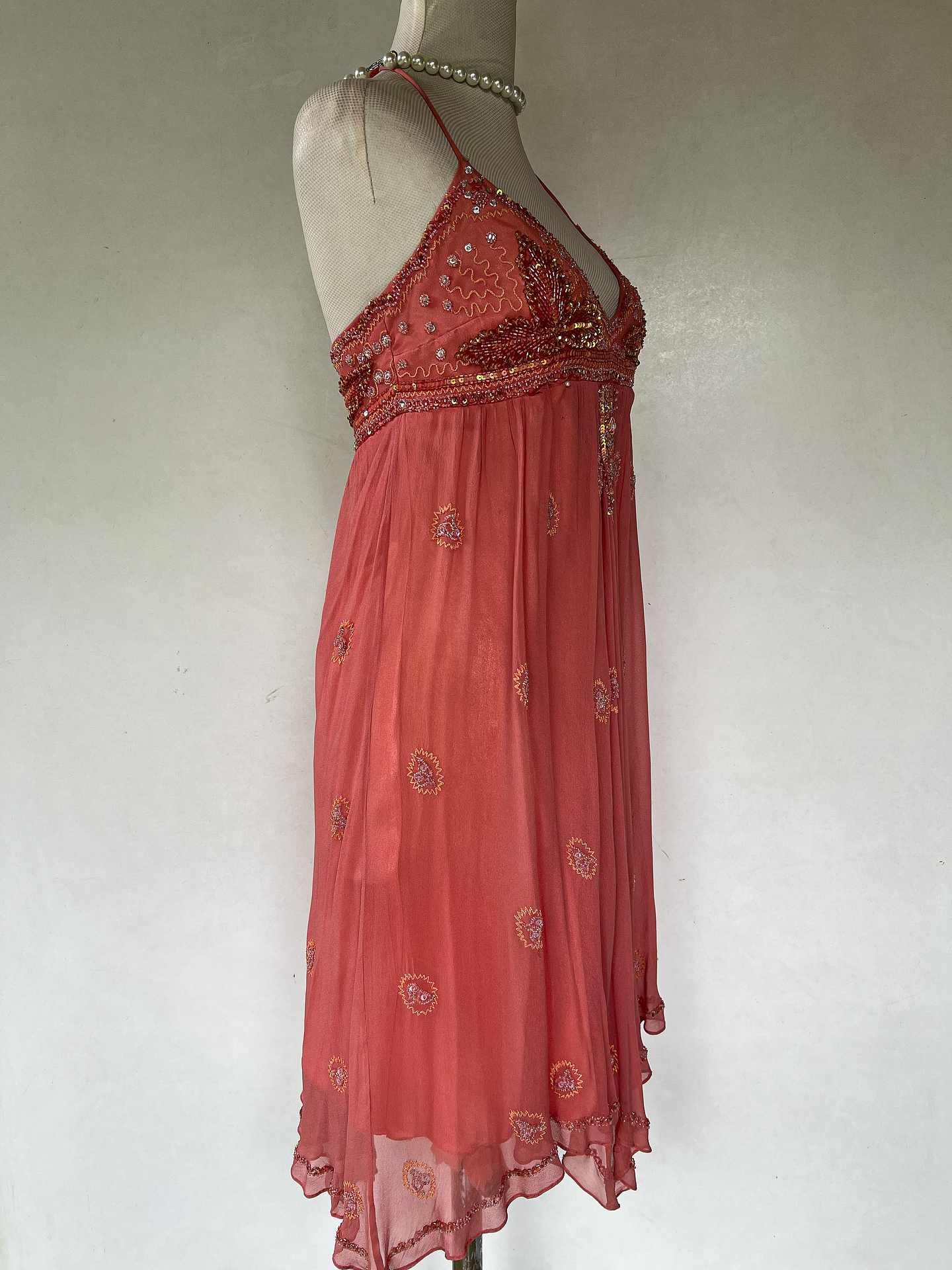 VESTIDO LARGO ROJO - TALLA 40 2