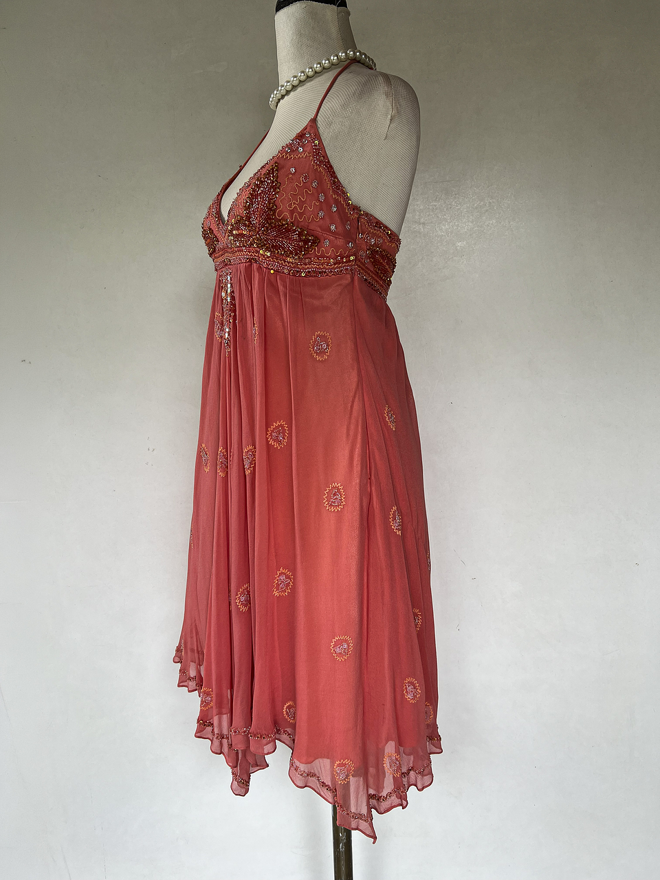 VESTIDO LARGO ROJO - TALLA 40 3