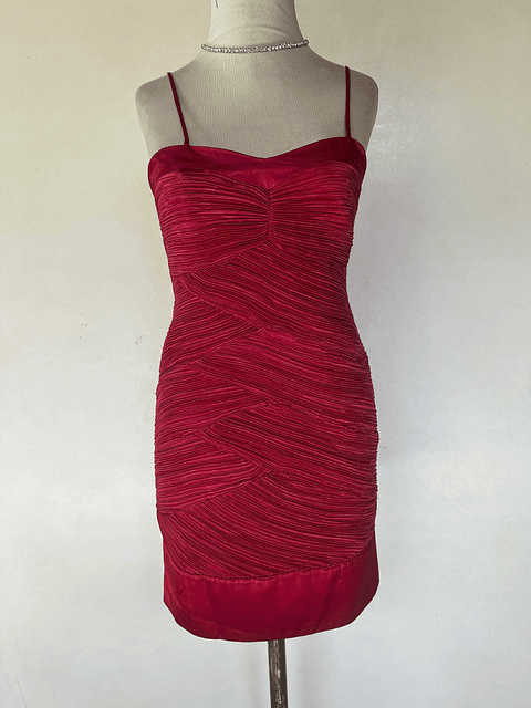 VESTIDO CORTO ROJO - TALLA 40