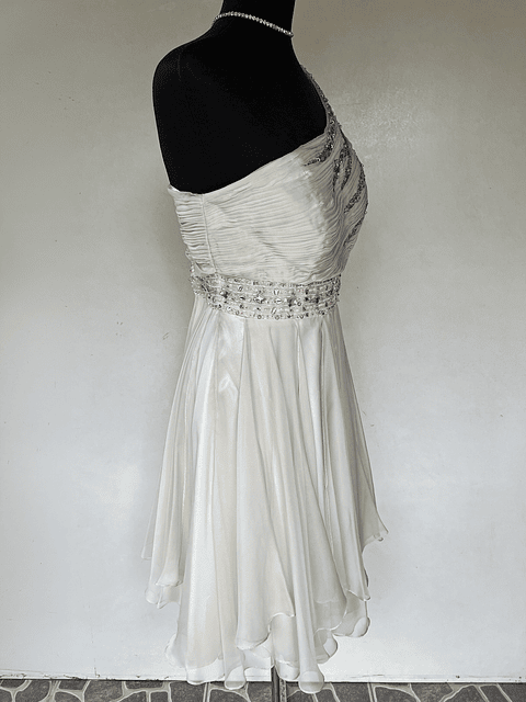 VESTIDO LARGO BLANCO - TALLA 40