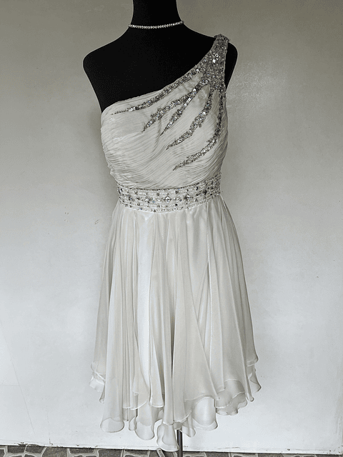 VESTIDO LARGO BLANCO - TALLA 40