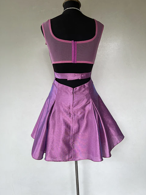 VESTIDO CORTO FUCSIA - TALLA 42