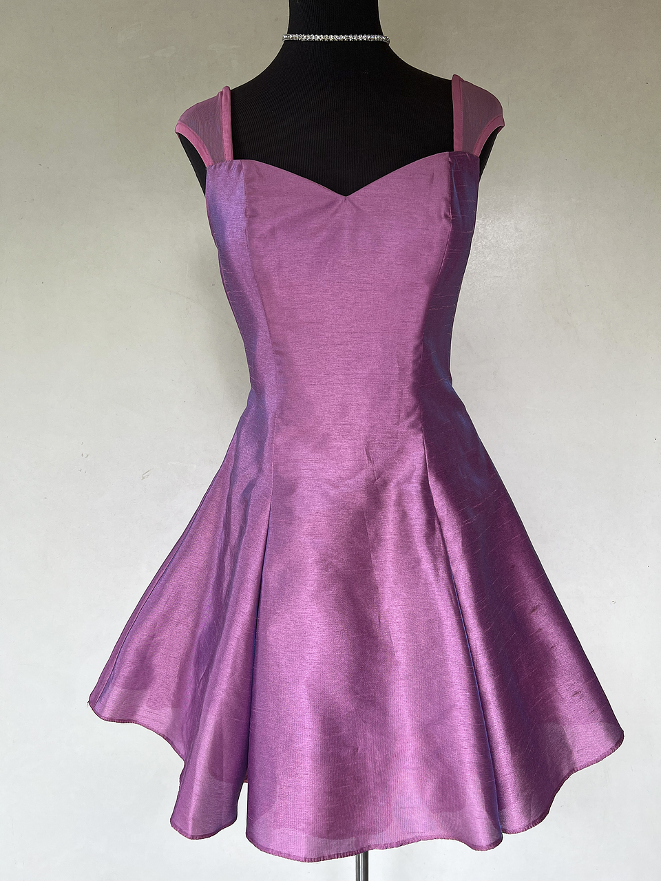 VESTIDO CORTO FUCSIA - TALLA 42 3