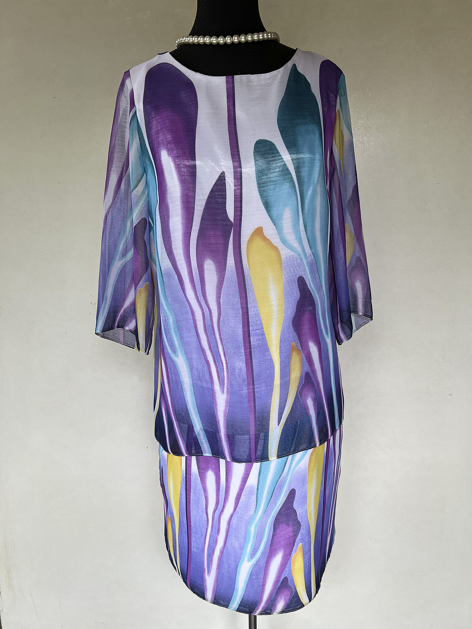 VESTIDO LARGO RAYA MORA - TALLA 46 3