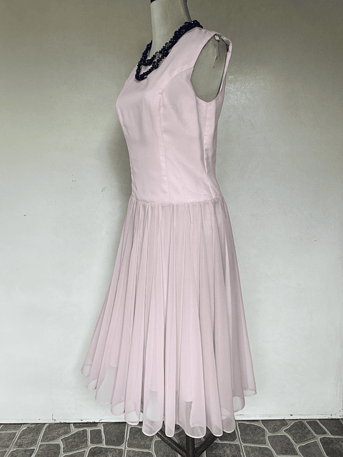 VESTIDO LARGO ROSA - TALLA 40