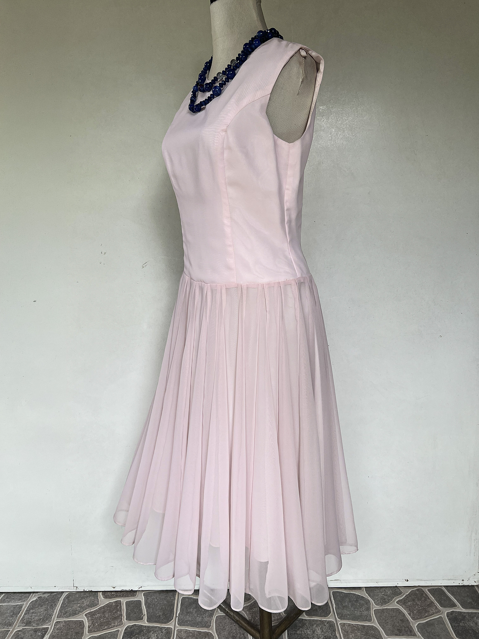 VESTIDO LARGO ROSA - TALLA 40 2