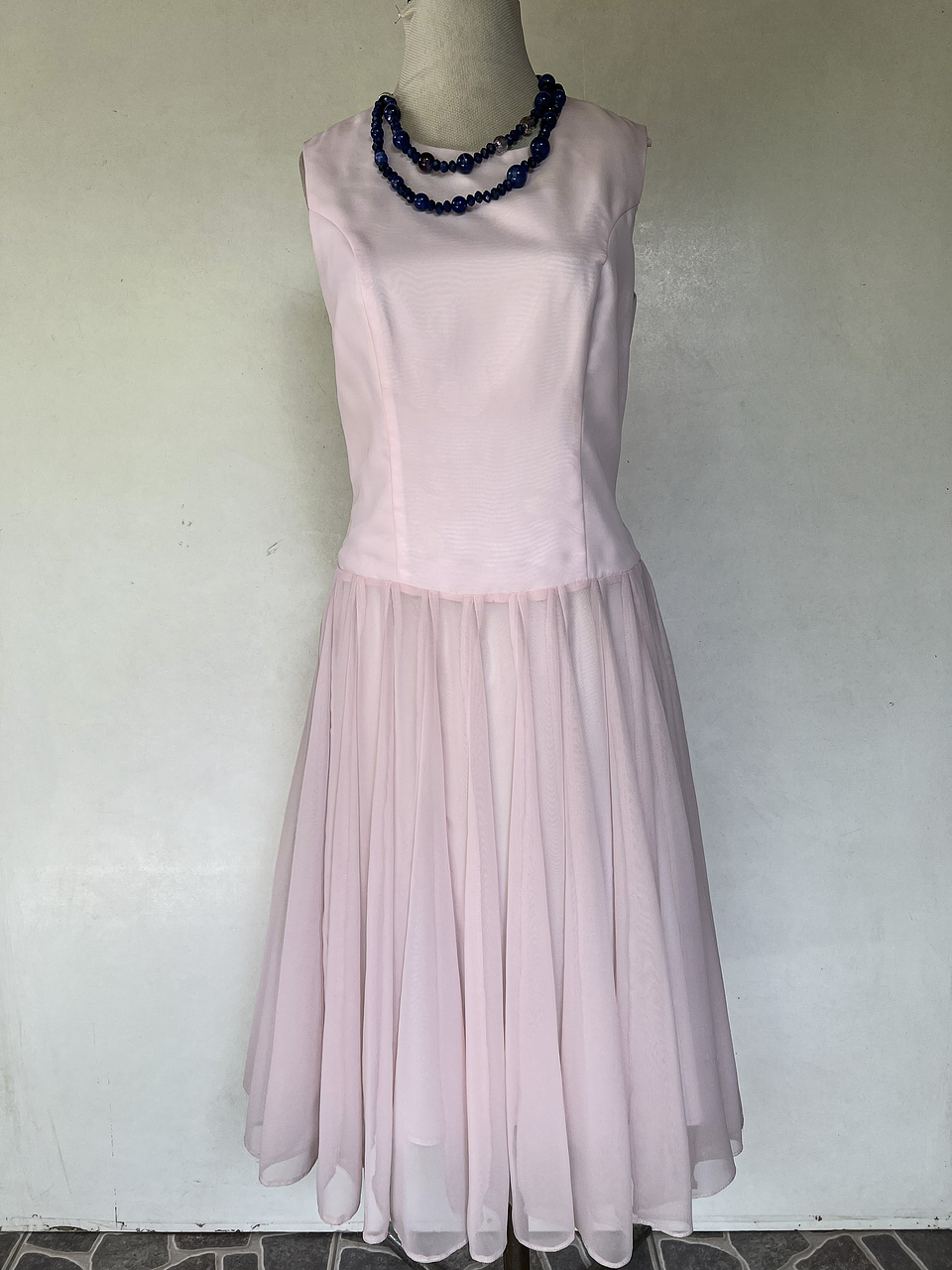 VESTIDO LARGO ROSA - TALLA 40 1
