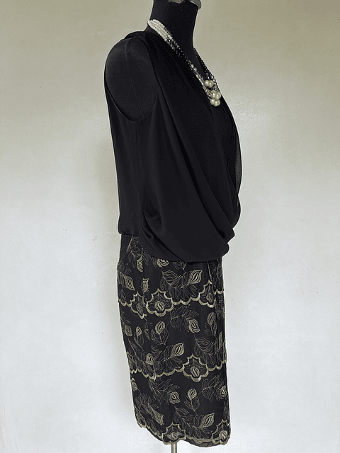 VESTIDO LARGO NEGRO - TALLA 40