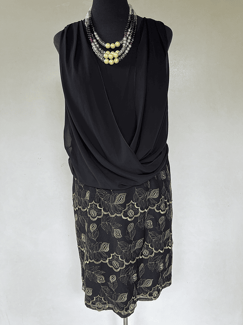 VESTIDO LARGO NEGRO - TALLA 40