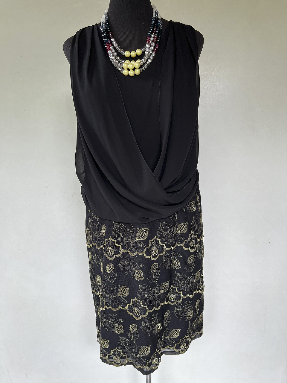 VESTIDO LARGO NEGRO - TALLA 40 1